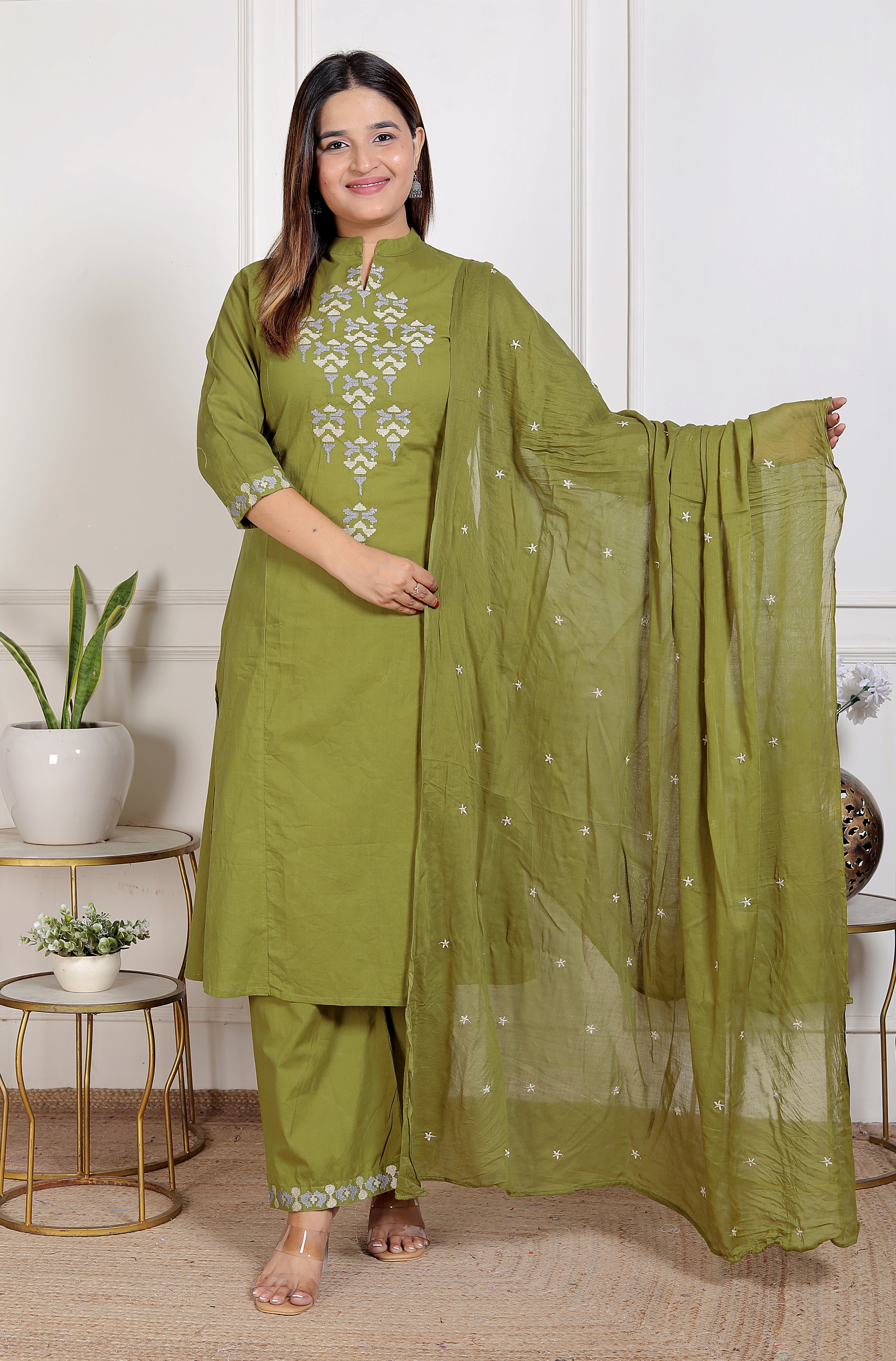 Hayat: Pure Cotton A-line Suit