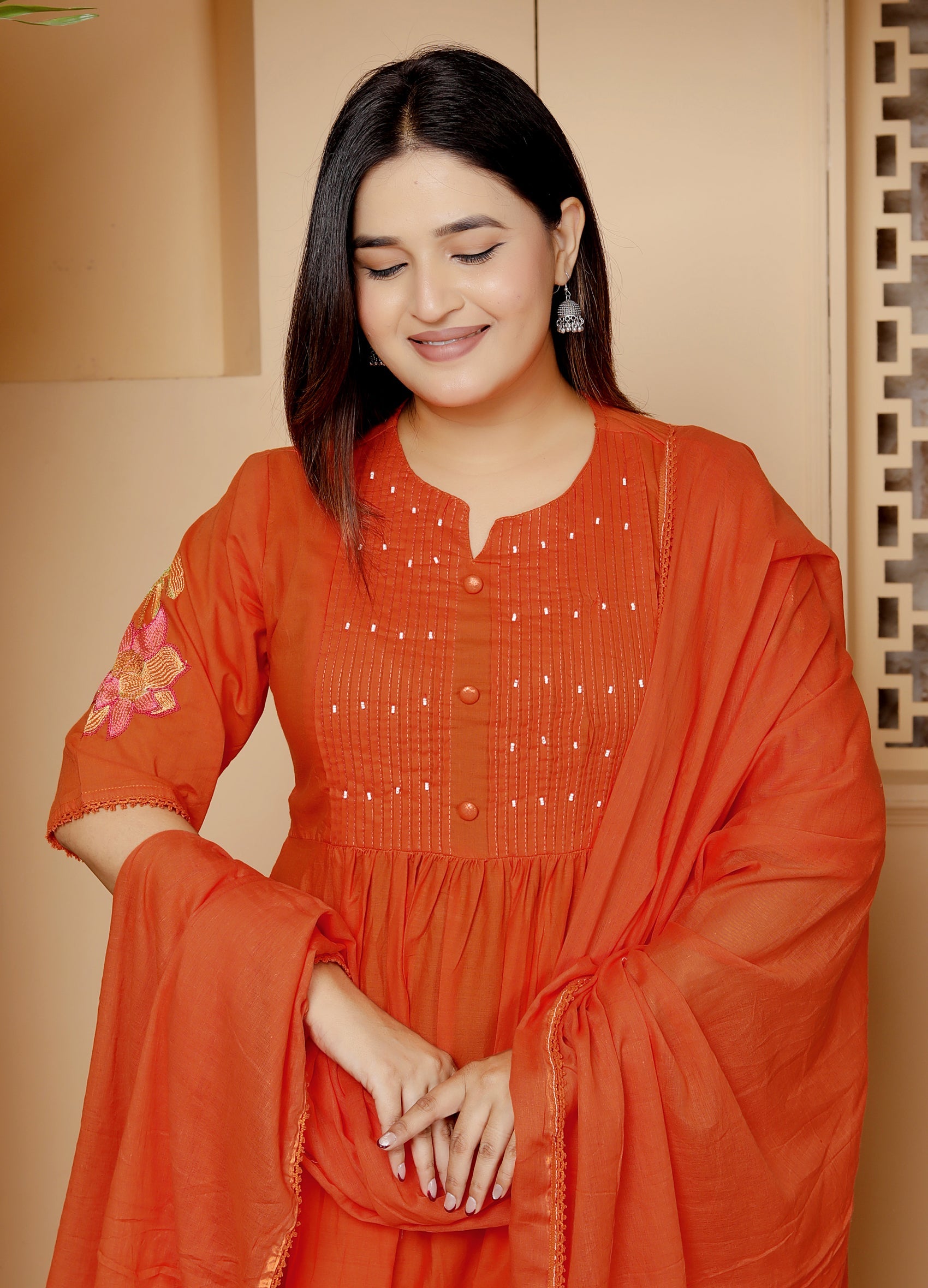 Gulnaar: Cotton Anarkali Suit